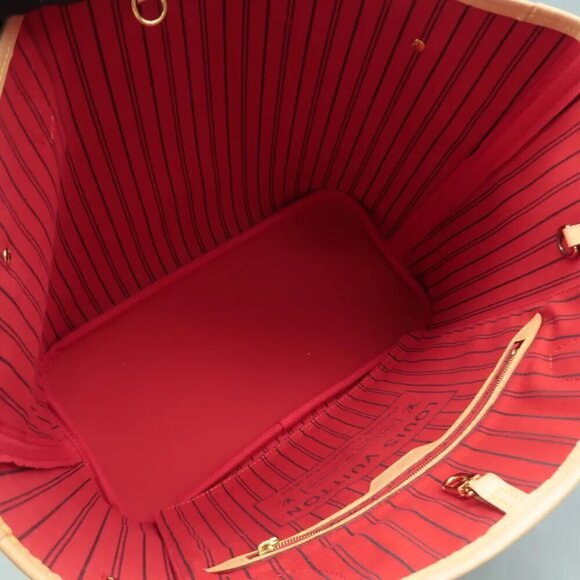 100% Authentic Louis Vuitton Neverfull MM Brown W/P Monogram Canvas Shoulder Bag - Picture 10 of 12